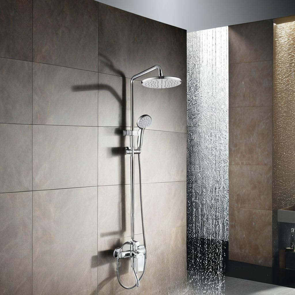 Luxury Shower System, 3-in-1, Dazzling Large Overhead RainFall and 3 W ...