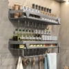 X-XONIER 304 SS Kitchen Bathroom Wall Mount Spice Rack Organizer 60cm Space-Saving Shelf, Set of 2
