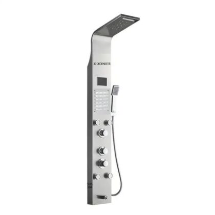X-XONIER Stainless Steel 6 in 1 Shower Panel Thermostate Tower System