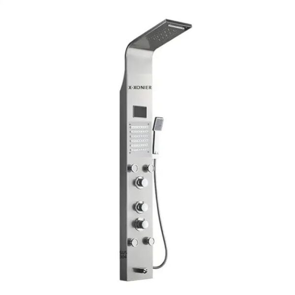 X-XONIER Stainless Steel 6 in 1 Shower Panel Thermostate Tower System