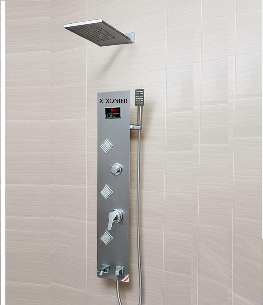 X-XONIER 304 SS Shower Panel 6-in-1 Tower