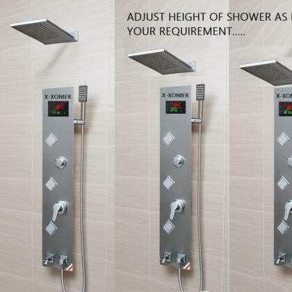 X-XONIER 304 SS Shower Panel 6-in-1 Tower