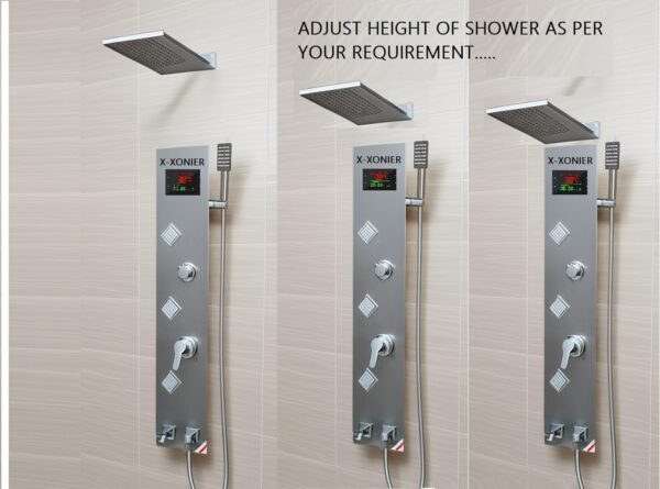 X-XONIER 304 SS Shower Panel 6-in-1 Tower