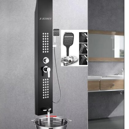 X-XONIER Stainless Steel 304 Grade Shower Panel 5In1+3 way handheld shower set