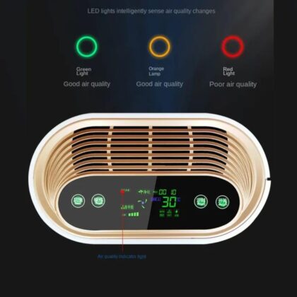 X-XONIER® Smart Air Purifier for Home Real Time AQI Display Covers upto 400 sqft Removes 99.97% of Viruses Allergens Dust and PM2.5. HEPA Filter Filter Life Upto 9000 Hrs Ideal for Bedrooms (White)