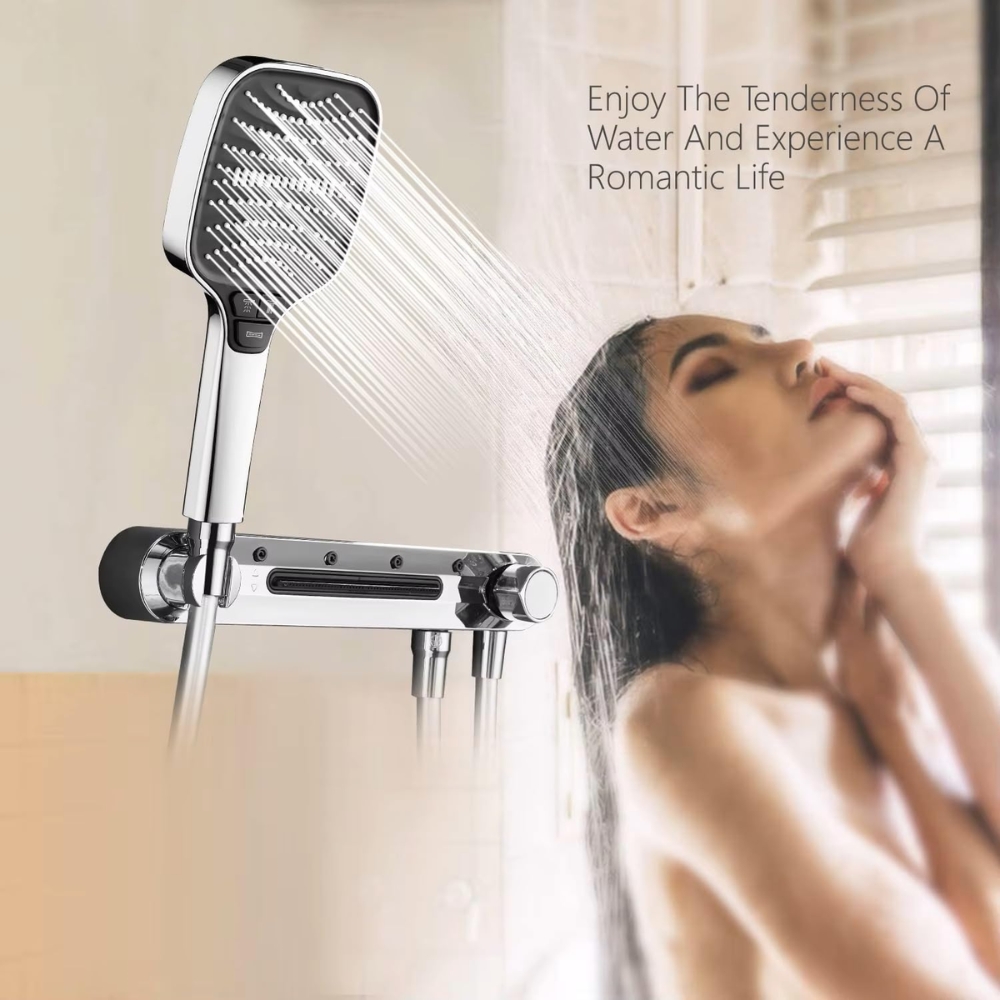 X-XONIER® Luxury Shower System with 3-Way Handheld Head, Powerful Front Mist and Waterfall Functions, Chrome - Image 3