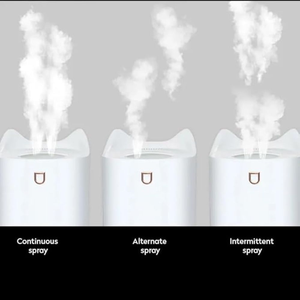 X-XONIER® Cool Mist Humidifier, 3L Capacity, LED Light Ring, 360° Nozzle, Auto Shut-Off, Ultrasonic Operation