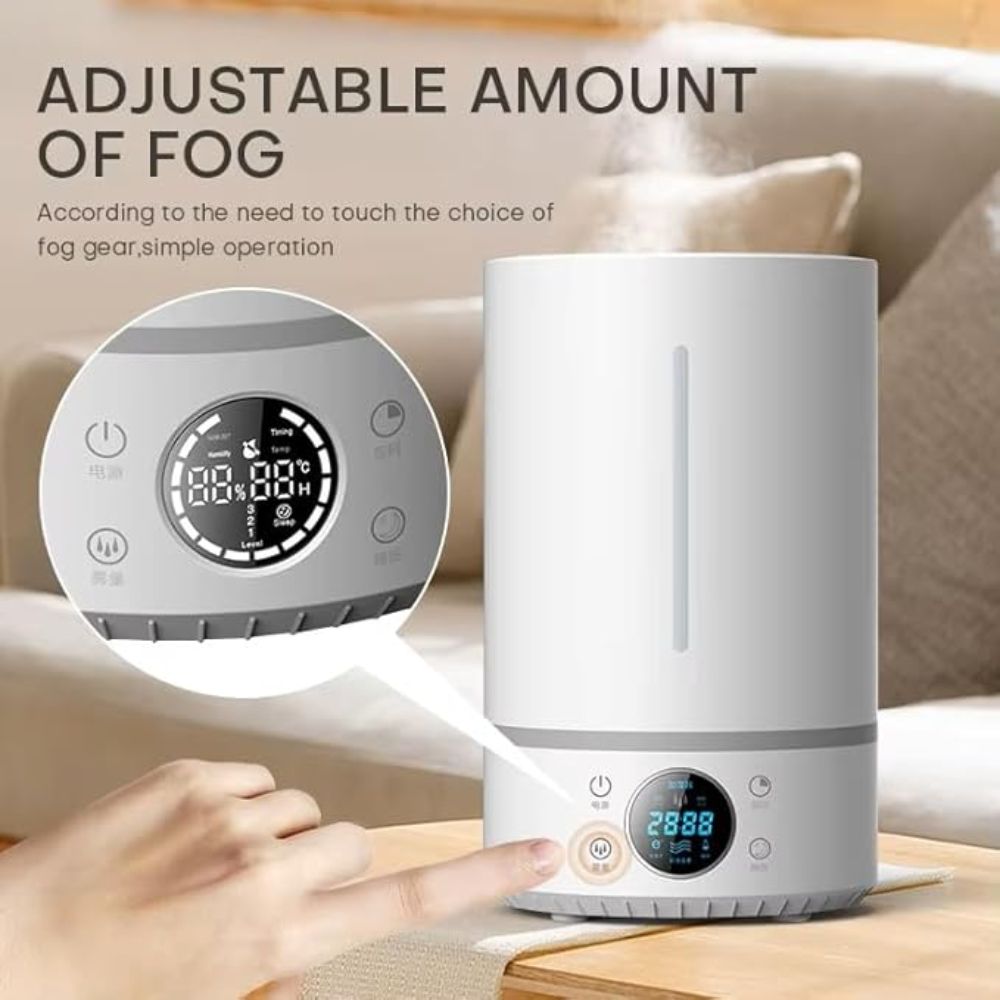 X-XONIER® Ultrasonic Cool Mist Humidifier, 7 Liters, Auto Sensor, Touch Panel Remote Control Mist 360°, Auto Shut Off & Start, Aroma Diffuser, Sleep Mode, Top Filling Elegand Black