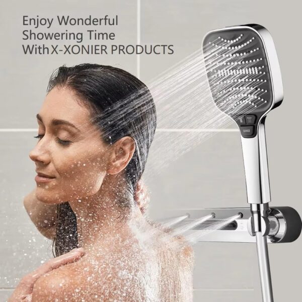 X-XONIER® Luxury Shower System with 3-Way Handheld Head, Powerful Front Mist and Waterfall Functions, Chrome - Image 4