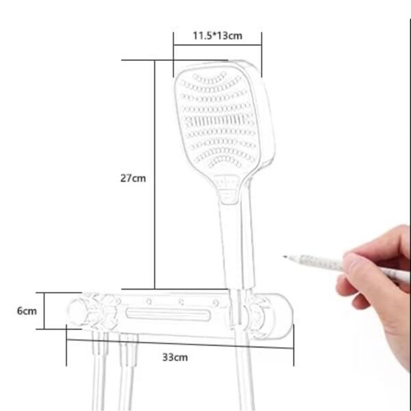 X-XONIER® Luxury Shower System with 3-Way Handheld Head, Powerful Front Mist and Waterfall Functions, Chrome - Image 6