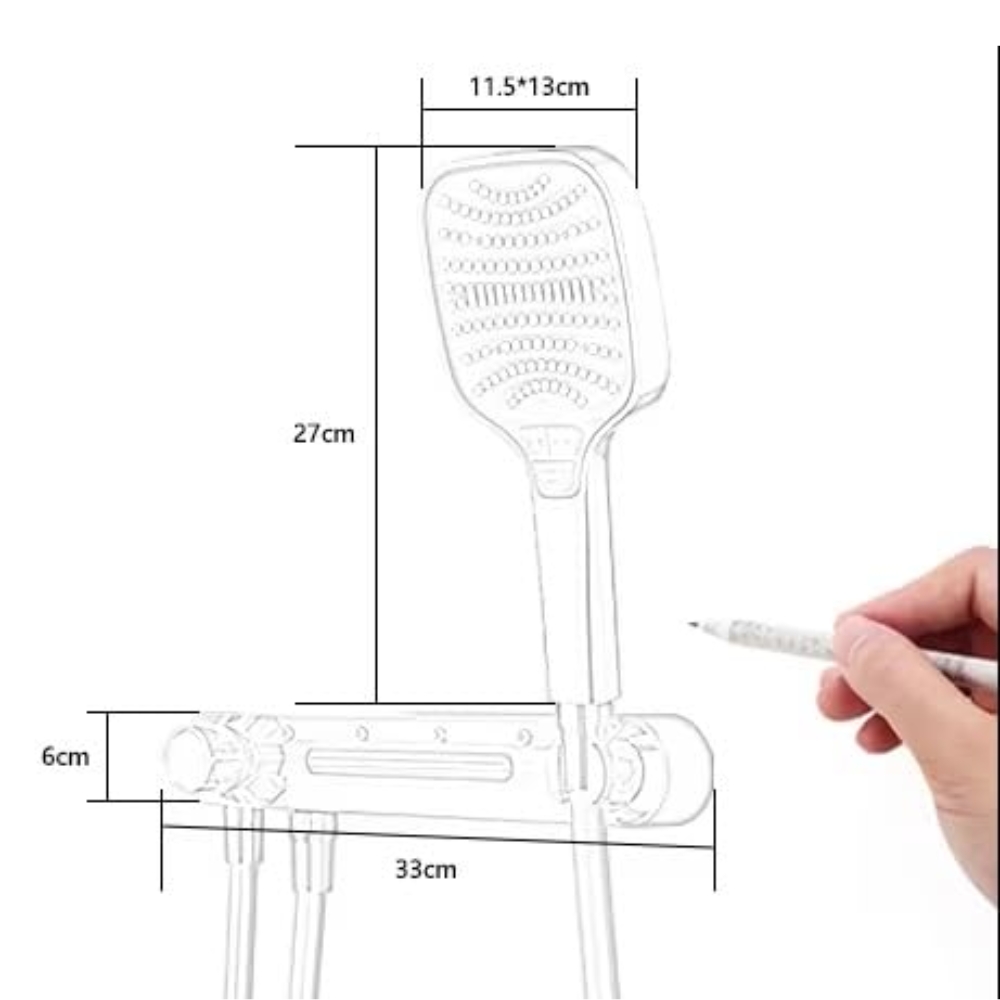 X-XONIER® Luxury Shower System with 3-Way Handheld Head, Powerful Front Mist and Waterfall Functions, Chrome - Image 6