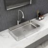 X-XONIER Stainless Steel Wash Basin Countertop Table top Bathroom Sink Washbasin Over Counter for Bathroom Resturent Living room Luxury Matt Silver