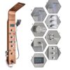 X-XONIER® Stainless Steel 304 Grade Thermostatic Shower Panel 7in1+3 Ways Extra Large HandShower set,Health Faucet With LED Rainfall, Waterfall, Body Massager, 6 Mist Spray Temp. Display (R Gold)