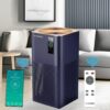 X-XONIER® Smart Air Purifier WiFi HEPA13 Filter 800 sq ft Coverage Touch Control Remote & App Control Activated Carbon Remove AirPollutants upto 99% Micro Allergens 5 Stage Filter PM2.5&Temp Navy Blue