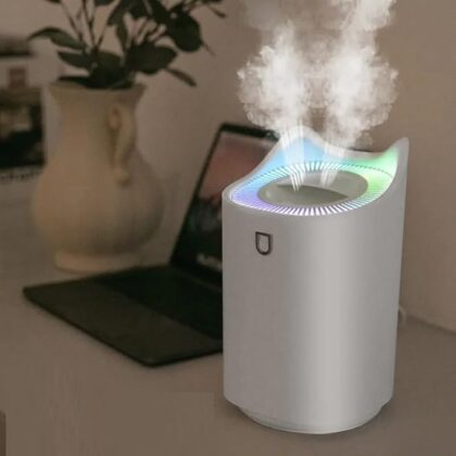 X-XONIER® Cool Mist Humidifier, 3L Capacity, LED Light Ring, 360° Nozzle, Auto Shut-Off, Ultrasonic Operation