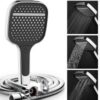 X-XONIER Multifunction ABS, Extra large HAND Shower 13 * 13 with 3 Way Function,150 CM Hose Pipe and Holding stand (chrome)