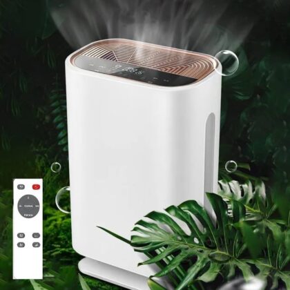 X-XONIER® Smart Air Purifier for Home Real Time AQI Display Covers upto 400 sqft Removes 99.97% of Viruses Allergens Dust and PM2.5. HEPA Filter Filter Life Upto 9000 Hrs Ideal for Bedrooms (White)